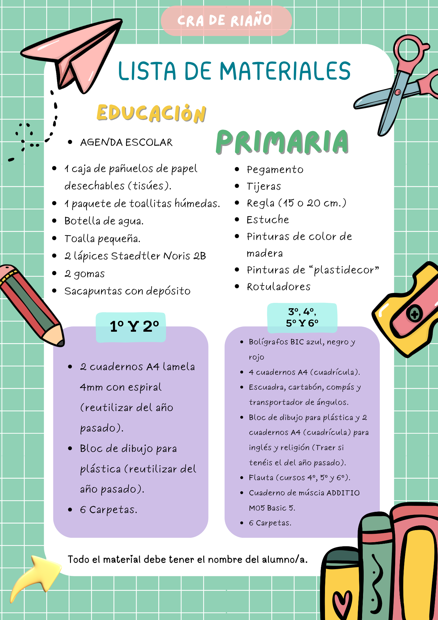 lista de material 